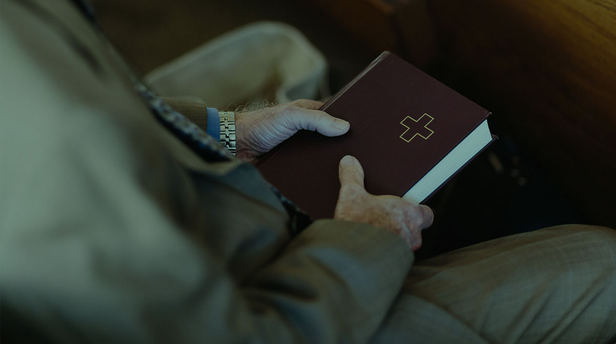 Man holding Bible
